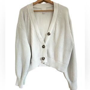 Knitted White Cardigan